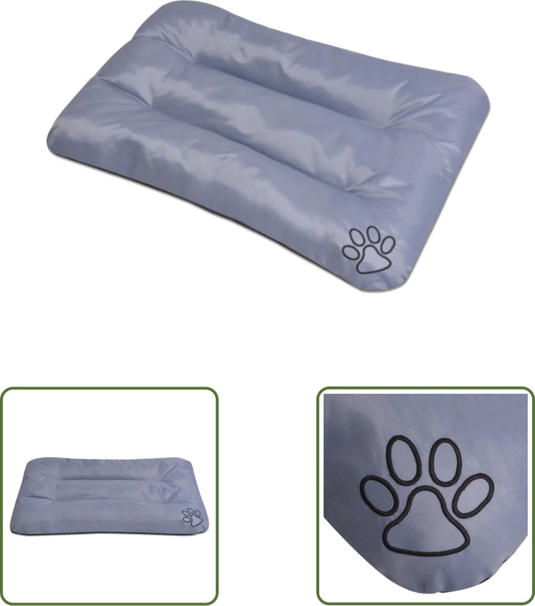 vidaXL Hondenmatras – Hondennest – Hondenmatras maat L grijs – Hondenbed – Slaapcomfort Hond – Luxe Hondenmatras