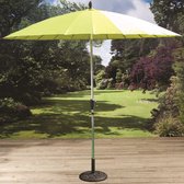 Bol.com Plain Banaan Tafelparasol - 3m - Ronde Zwarte Base Stand - 43m - 8Kg - Tuin Outdoor Patio - Paraplu Cantilever - Lime Groen aanbieding
