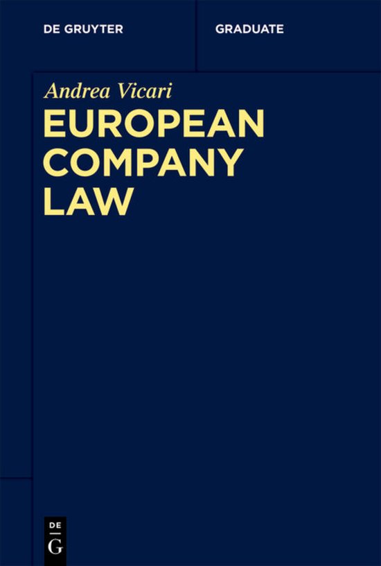 De Gruyter Studium- European Company Law - cover