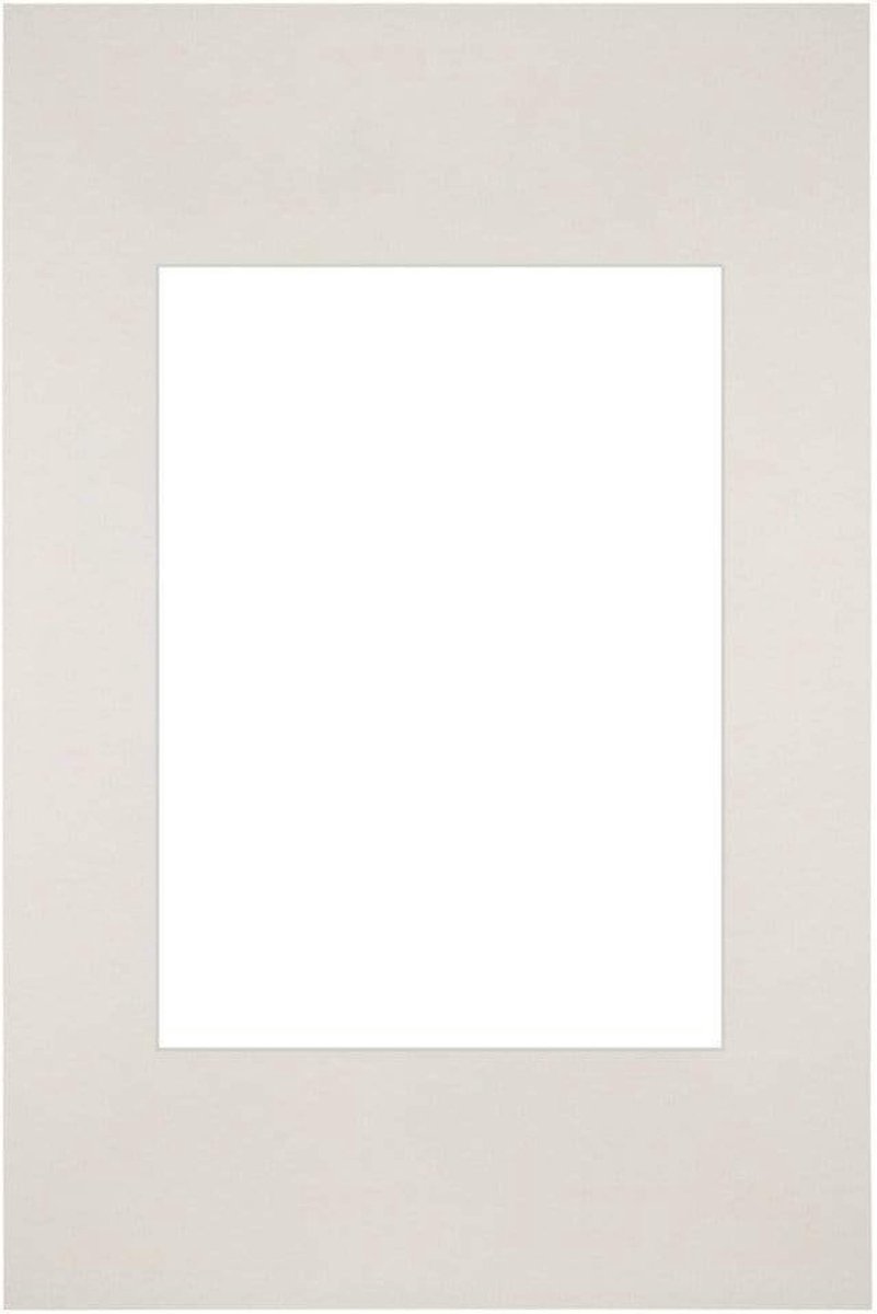 Passe-Partout Fotomaat 13x18 cm - Lijstmaat 20x30 cm - Lichtgrijs - Museumkarton - Fotolijst niet inbegrepen