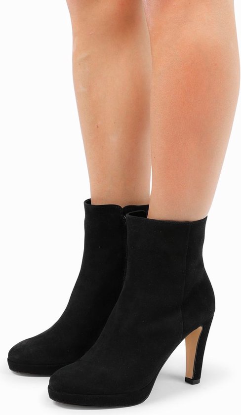 Boots met hak in glad leer, signature faustine La Redoute Collections | La Redoute