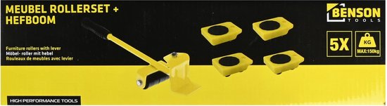 Benson Meubelrollers met hefboom - 4 stuks - anti-slip - 150 kg draagkracht - compact en veelzijdig van Benson — afbeelding 3