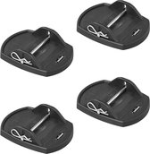 Campout Stabilisatievoeten Set - Stabilisatieset Caravan of Aanhangwagen - Met metalen poten - Voorkomt wegzakken - Kunststof - Maximaal 900 kg per steun - Inclusief opbergtas - 4 stuks