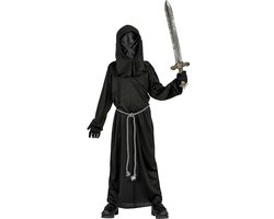 Fiestas Guirca Halloween Dark Lord verkleed kostuum - kinderen - zwart - 3 delig 122/134