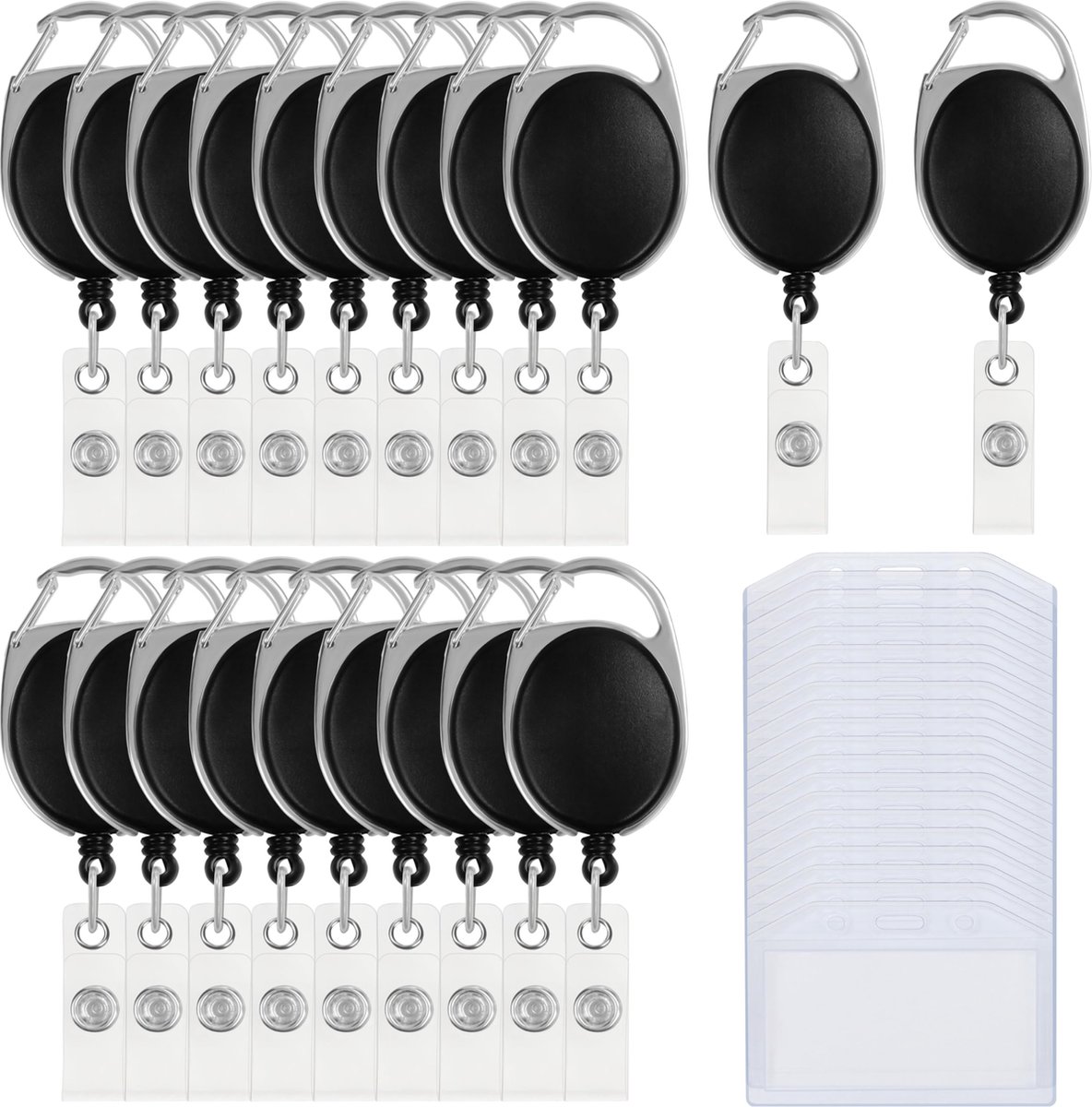 Heavy Duty Badgehouder/ Sleutelhanger met Trekkoord Heavy Duty Badgehouder/ Sleutelhanger met Trekkoord