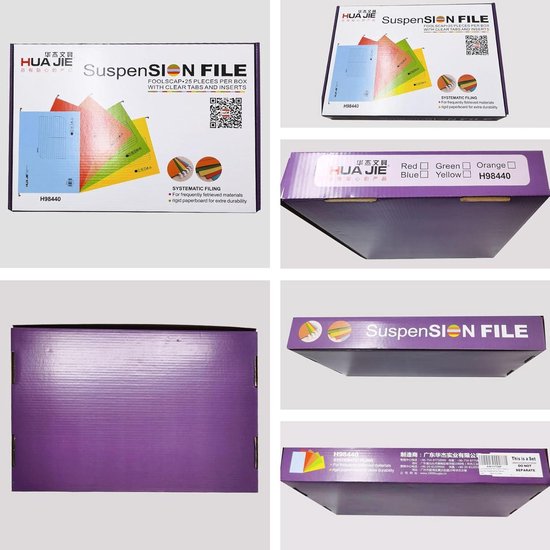 CSGoods - Archiefkast hangmappen in het wit voor A4-formaat met tabbladen - Set van 24