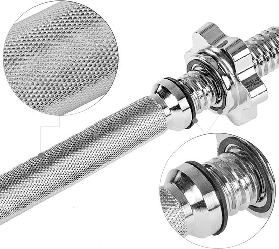 Movit Dumbbell set, variants 1 x 10 to 1 x 20 kg, bars locked with star clasps