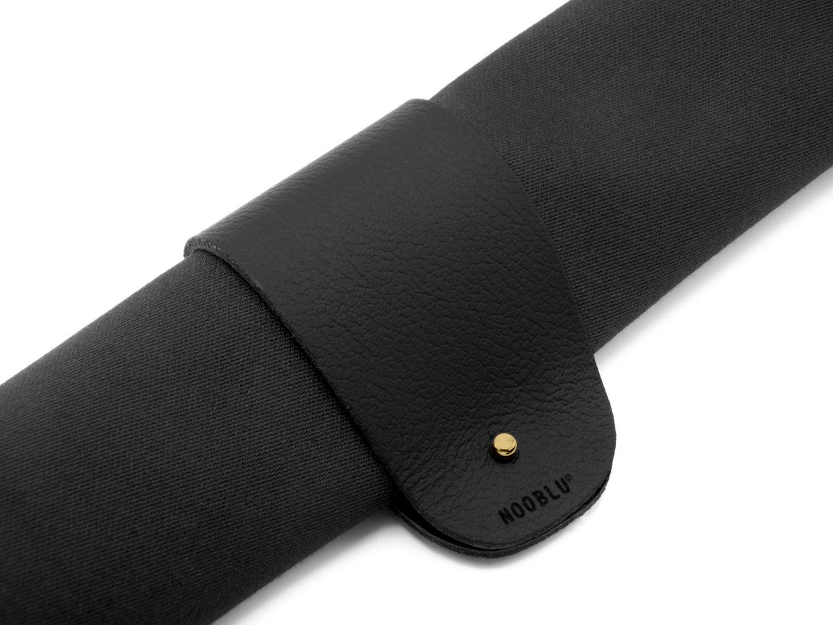 NOOBLU PEBL servetringen - Gold edition - Kleur: Midnight black, Aantal: set van 8