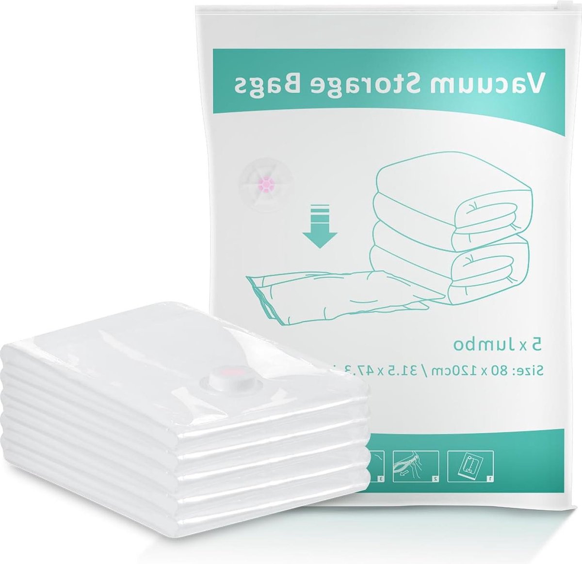 Vacuümzakken Vacuüm Sealer Zakjes Opbergzakken Set van 20 in 3 maten: Luchtdicht voor Kleding - Ruimtebesparend Herbruikbaar Ritssluiting 100% dicht & sterk | Kledingzakken Opbergzak S-XL