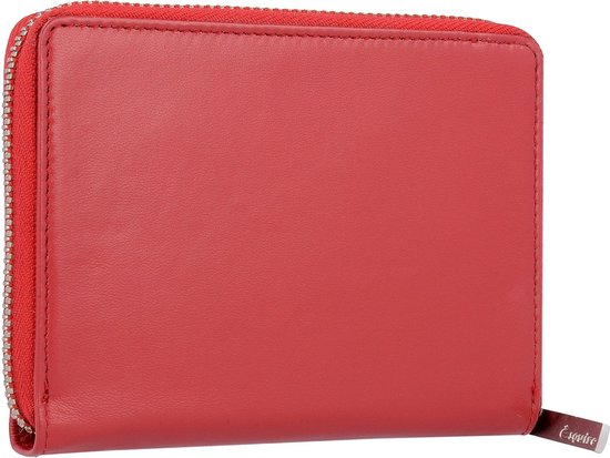 Esquire Cuir Porte-monnaie Helena RFID Wallet Red Rouge