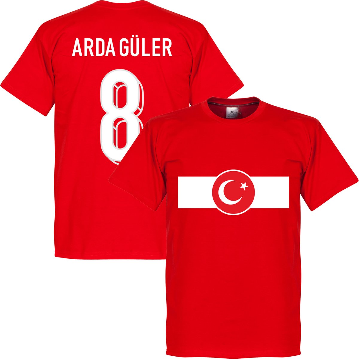 Turkije Arda Güler 8 Banner T-Shirt - Rood - XS