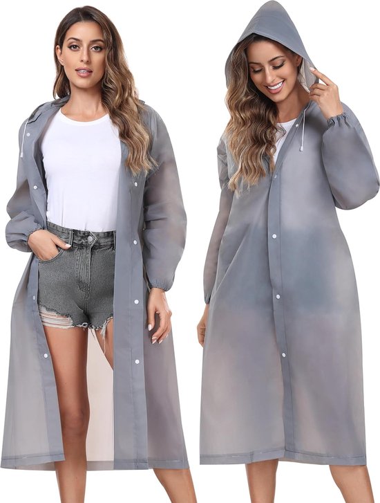 Regenjas Eva Travel transparante regenponcho regenaccessoires voor dames en heren bol