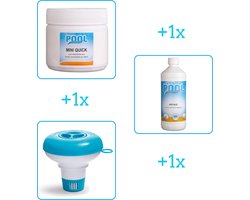 Zwembad Onderhoudsbundel - Zwembad Onderhoud Starterspakket bevat Chloor - Anti Alg en Chloordrijver - Ideaal voor kleinere Zwembaden (3-delig)