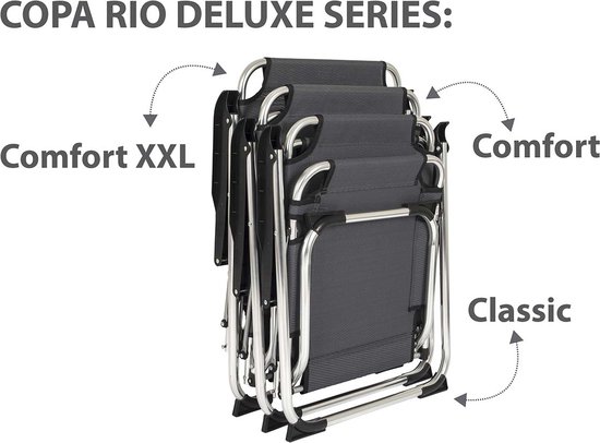 Bo-Camp - Stoel - Copa Rio - XL - Deluxe - Grijs van Bo-Camp — afbeelding 5