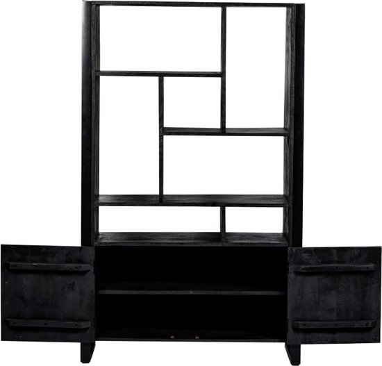 Livingfurn Armoire murale Norris Zwart 110x180cm