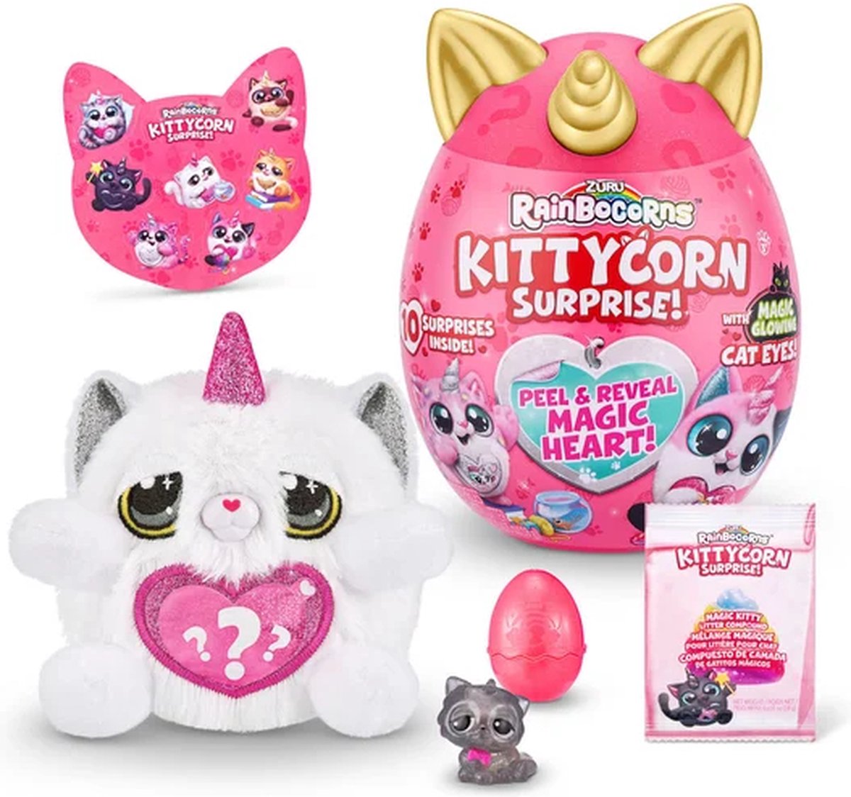 ZURU Rainbocorns Kittycorn Surprise - Roze - Verrassingsei - 18x12 cm — cadeau in Spellen & Speelgoed - foto 6