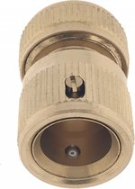 Messing tuinslangverbindingsset - 2 stuks 1/2 eindslang snelkoppelingen, 1 dubbele mannelijke slangconnector, 1 1/2 inch en 3/4 inch 2-in-1 vrouwelijke schroefdraadkraanadapter voor Join