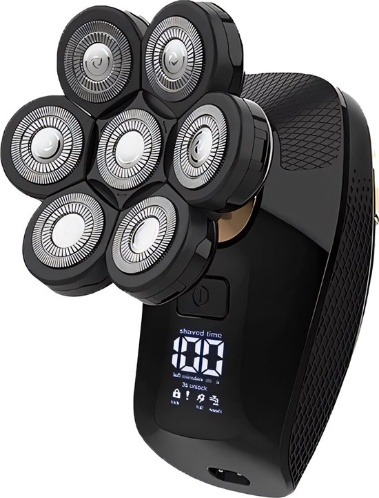 Garpex® 5 in 1 Scheerapparaat Mannen Deluxe - Gezicht en Hoofd Trimmer - Nat en Droog Shaver - Neustrimmer - Skull shaver - Garpex® - €32,95