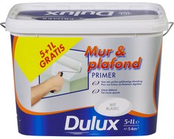 Dulux - Mur & Plafond Primer - Wit - 6 L