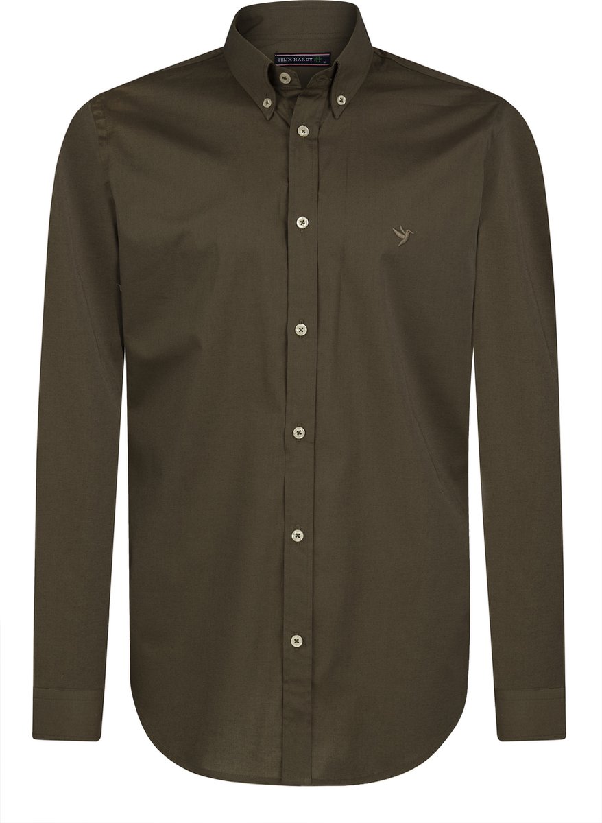 Felix Hardy Overhemd - Overhemden - 100% Katoen Heren Khaki - M