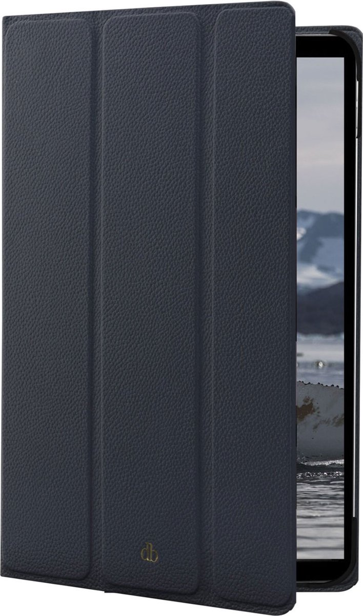 iPad 10.9 2022 (10e gen) Bookcase hoesje - dbramante1928 - Effen Donkerblauw - Leer