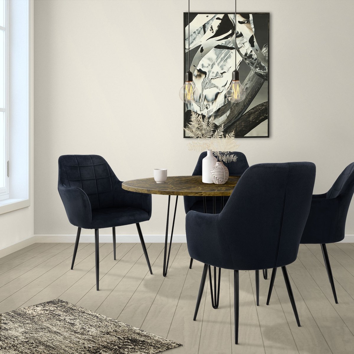 ECD ECD Set van 4 Eetkamerstoelen - afbeelding 3