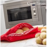 Doodadeals® - Sac de pommes de terre pour cuire des pommes de terre à la vapeur au micro-ondes - Préparer des pommes de terre - Pommes de terre - Cuire des légumes à la vapeur - Aide à la cuisson - Rouge
