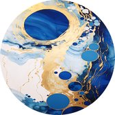 Cirkels wandcirkel - Vormen muurcirkels - Wandcirkel Goud - Schilderij vintage - Muurcirkel - Muur kunst muurcirkel forex 100x100 cm