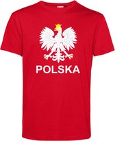 T-shirt kind Logo Polska | EK 2024 |Polen shirt | Shirt Poolse vlag | Rood | maat 128