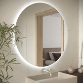 LOMAZOO Badkamerspiegel met LED verlichting - Badkamer Spiegel - Spiegel Badkamer - Spiegel Douche - Verwarming Anti Condens - 80 cm rond [DALLAS]