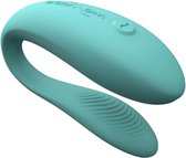 We-Vibe Sync Lite-vibrator voor stellen – C-vorm vibrator – Draagbaar trillend seksspeeltje voor stellen – Vibraties delen – Oplaadbaar - Aqua