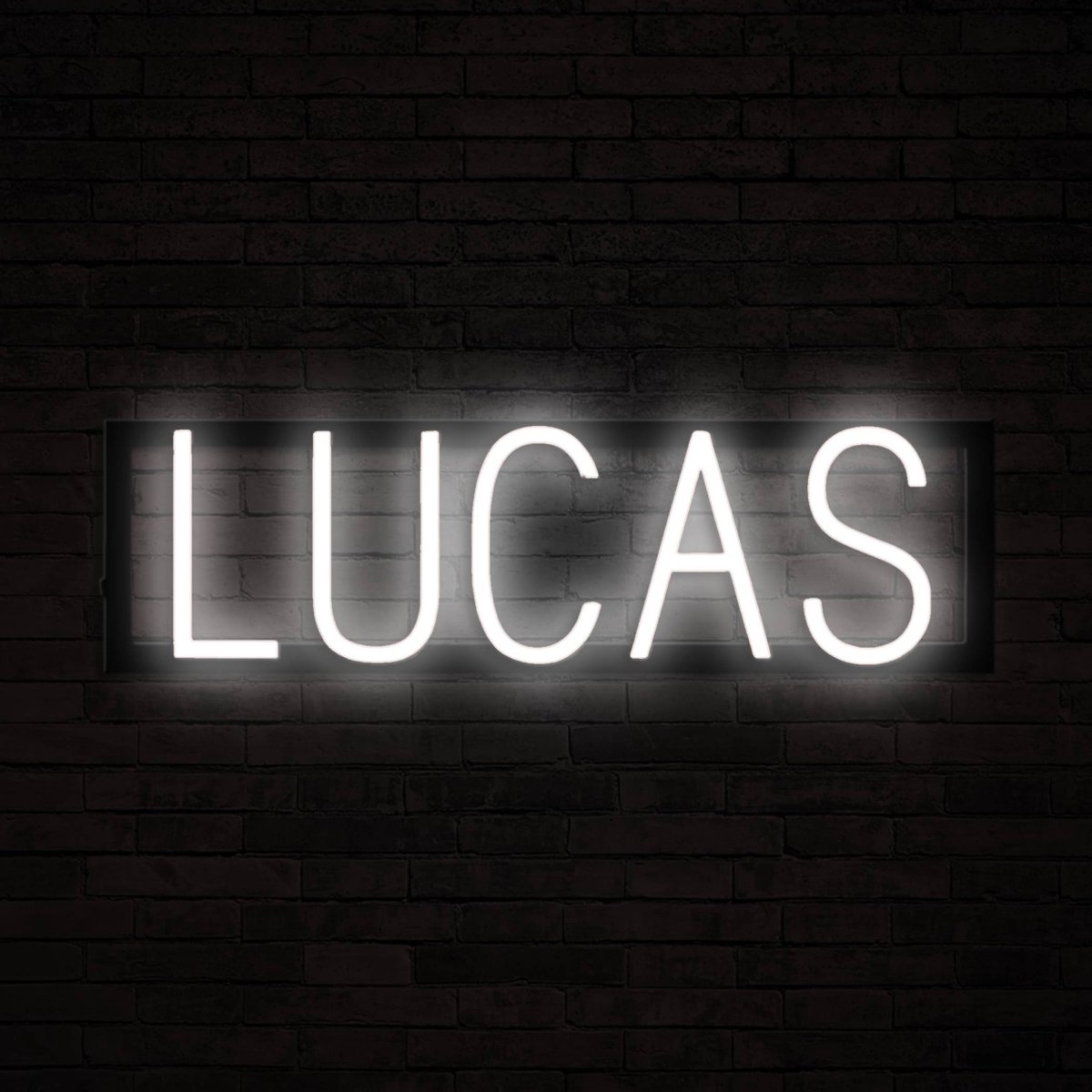 LUCAS - Neon LED Lamp Kinderkamer | SpellBrite | 52,46 x 16 cm | 6 Dimstanden & 8 Lichtani
