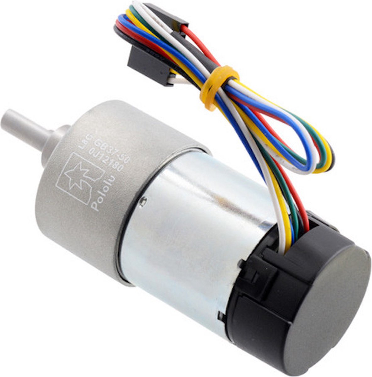 50:1 Metal Gearmotor 37Dx70L mm 24V with 64 CPR Encoder (Helical Pinion) Pololu 4693