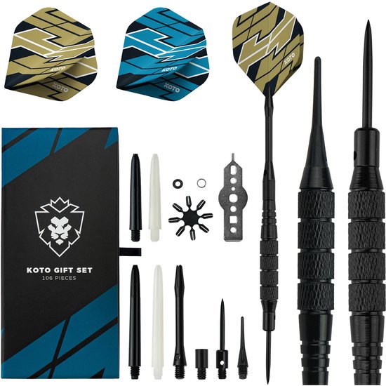 KOTO Converter Brass Darts, GiftSet, SteelDarts & SoftDarts, 21 Gram Konvertierbare Dartpijl, Sowohl für Sisal Dartscheiben als Elektronische Dartboards Geeignet, Geschenkverpackung van KOTO — afbeelding 2