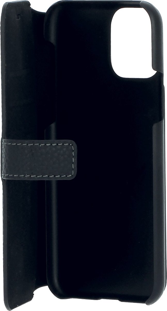 Façonnable, Foliohoes Geschikt voor Apple iPhone 11 Pro Max Folio Sellier met gelakte knop, Zwart