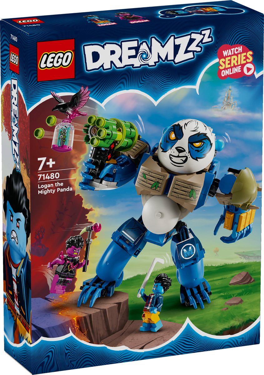 LEGO® DREAMZzz™ Logan de machtige panda speelgoed met minifiguren, herbouwbare dierenspeelset voor jongens en meisjes, cadeau voor kinderen vanaf 7 jaar 71480 — cadeau in Spellen & Speelgoed - foto 3