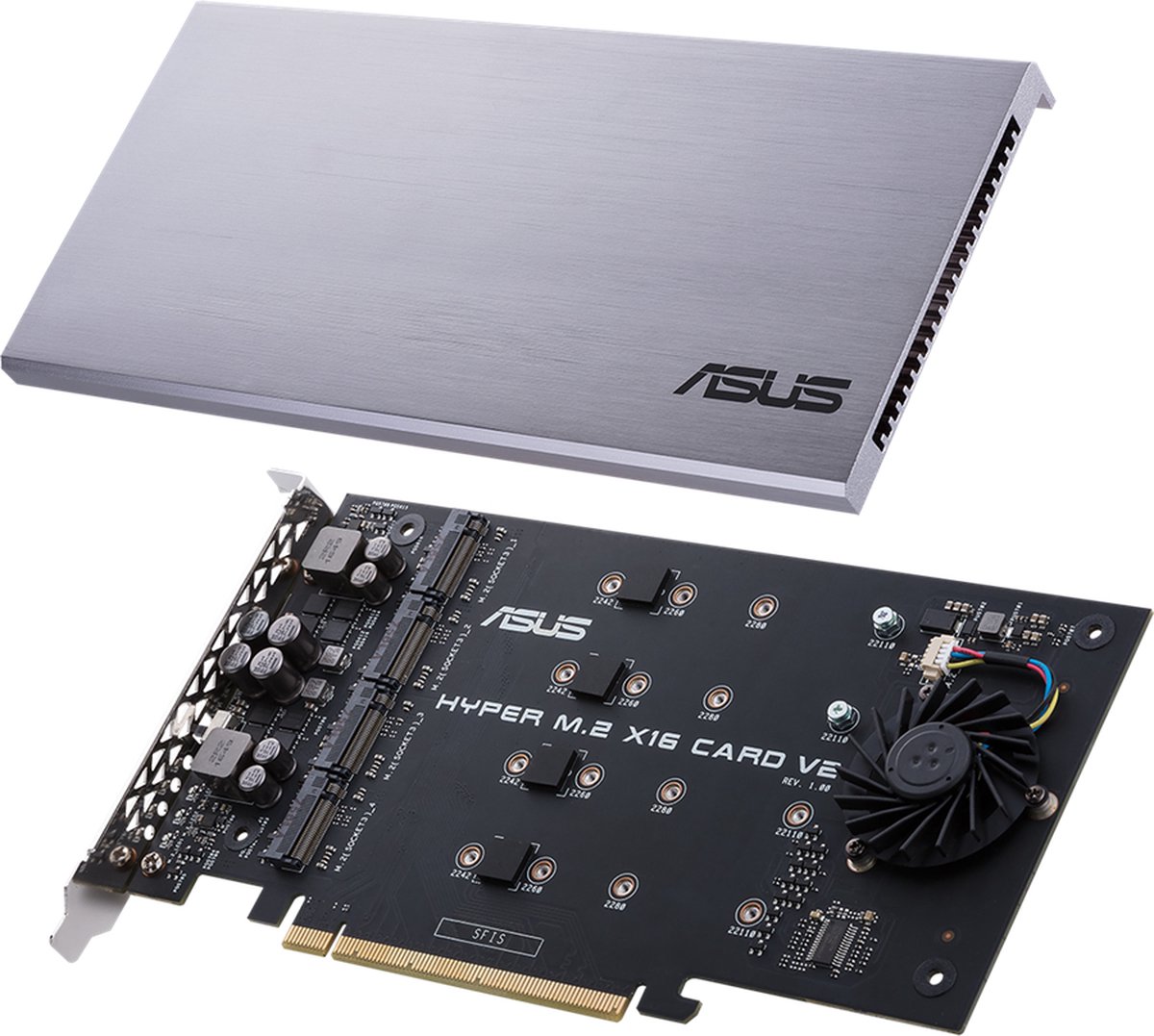 Asus HYPER M.2 X16 CARD V2 - Uitbreidingskaart PCIe 3.0 x16 - 4x M.2 (PCIe)