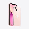 Roze iPhone 13 met Apple logo op de achterkant en roze scherm.