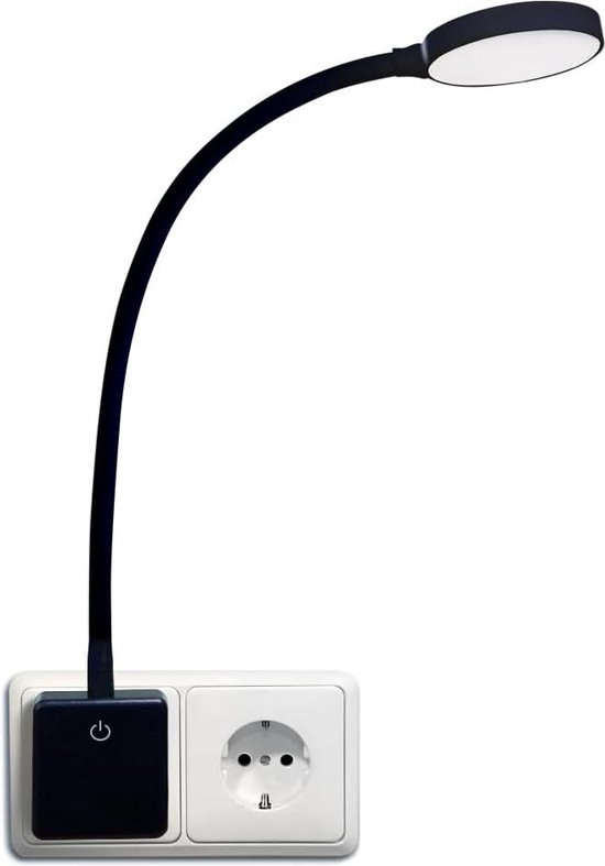 Lucide Atkin - bedlamp met USB-poort - 25 x 14 x 11,5 cm - 5W LED incl