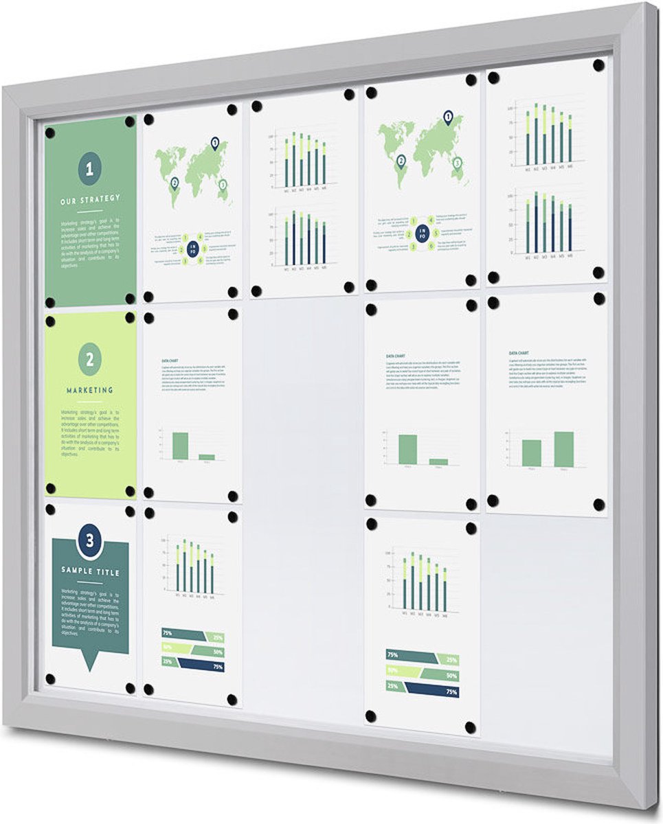Outdoor Vergrendelbaar Notitiebord Slim 15 X A4 - Syna SCTE15XA4PH - Horeca & Professioneel