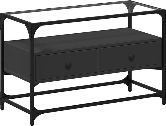 vidaXL Tv-meubel 80x35x36,5 cm bewerkt hout oud houtkleurig, tv-kast, media- kast, tv-wandmeubel, hifi-kast, entertainmentcenter