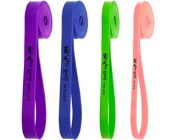 Physix Gear Sport fitnessband - extra lang en belastbaar - weerstandsband voor pull-up, calisthenics, crossfit & freeletics - fitness ondersteuning - inclusief oefenboek