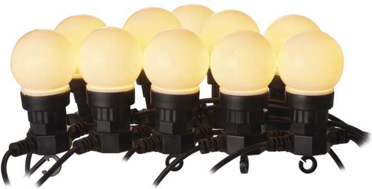 Emos DCPW01, Lichtdecoratie ketting, Zwart, Wit, Ambiance, IP44, Zwart, 10 gloeilamp(en)