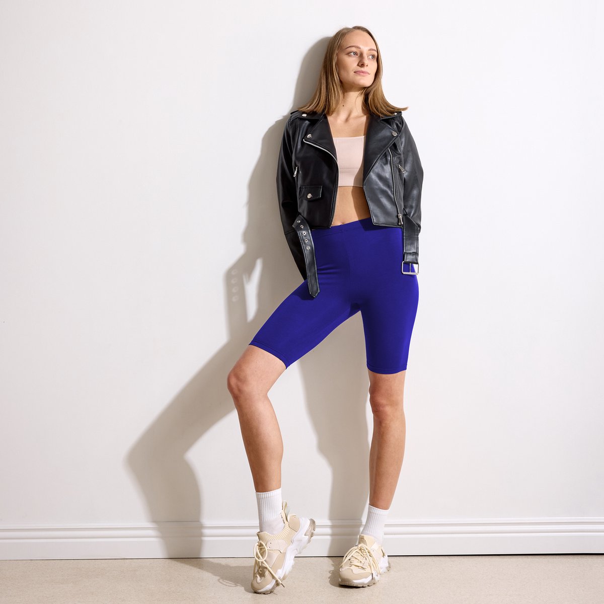Merry Style MS-MS10-145-LE Dames Leggings - Sport - Vrijetijdsbroek - Kort - Viscose - Sporbroek - Yogabroek - Kobalt - S