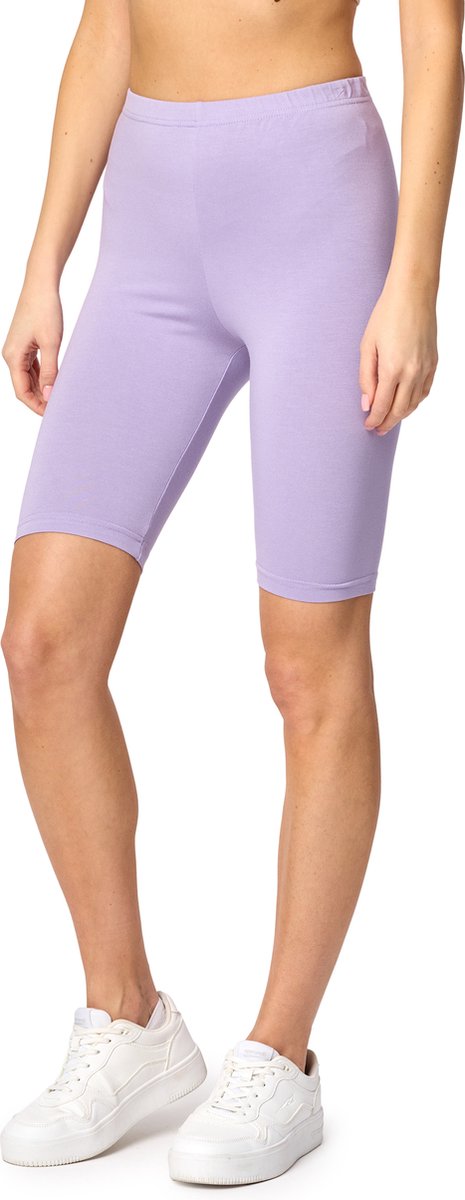 Bellivalini BLV-BLV50-149-LE Dames Leggings - Sport - Vrijetijdsbroek - Kort - Viscose - Sporbroek - Yogabroek - Lichtviolet - XXL