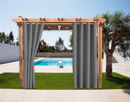 SK Studio Buitengordijnen voor terras, verduisterende waterdichte buitengordijnen, zonwerend, privacygordijn met landschap, meer bergpatroon voor veranda, paviljoen, tuinhuisje, 2 panelen, stijl 1, 132 cm x 204,88 cm (b x l SK Studio Buitengordijnen voor terras, verduisterende waterdichte buitengordijnen, zonwerend, privacygordijn met landschap, meer bergpatroon voor veranda, paviljoen, tuinhuisje, 2 panelen, stijl 1, 132 cm x 204,88 cm (b x l