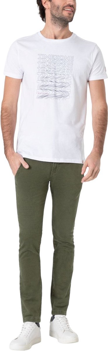 TIMEZONE Heren Chino Broek SLIM JANNOTZ slim Groen 31W / 34L Volwassenen