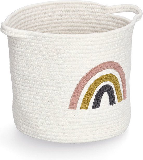 Zeller Present 14481, Panier de rangement, Multicolore, Wit, Autonome, Garçon/Fille, Image, Rond