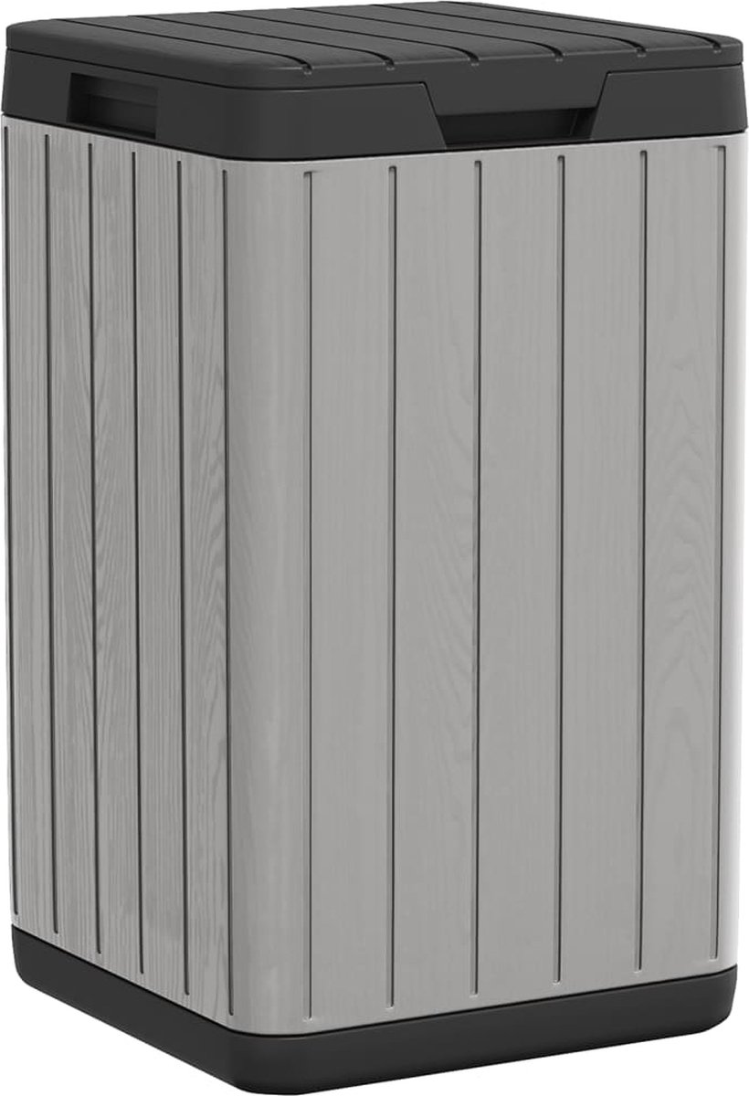 vidaXL - Tuinafvalbak - 38x38x65 - cm - polypropeen - grijs
