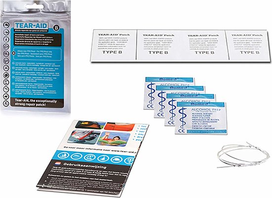 Tear-Aid - Reparatiemiddel - Type B - standaard set van Tear aid — afbeelding 5